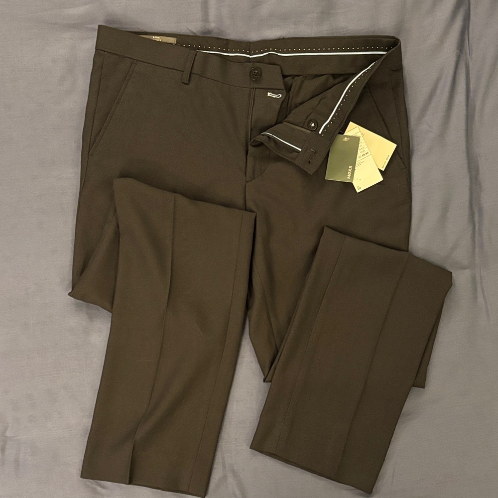 Mexx Men's Grey Slim Fit Dress Pants 34/34
